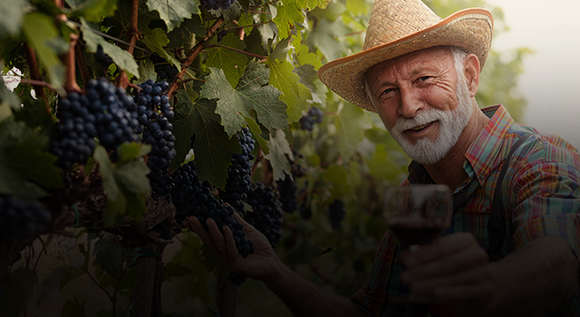 Besuche in Weinbergen und Weinkellern