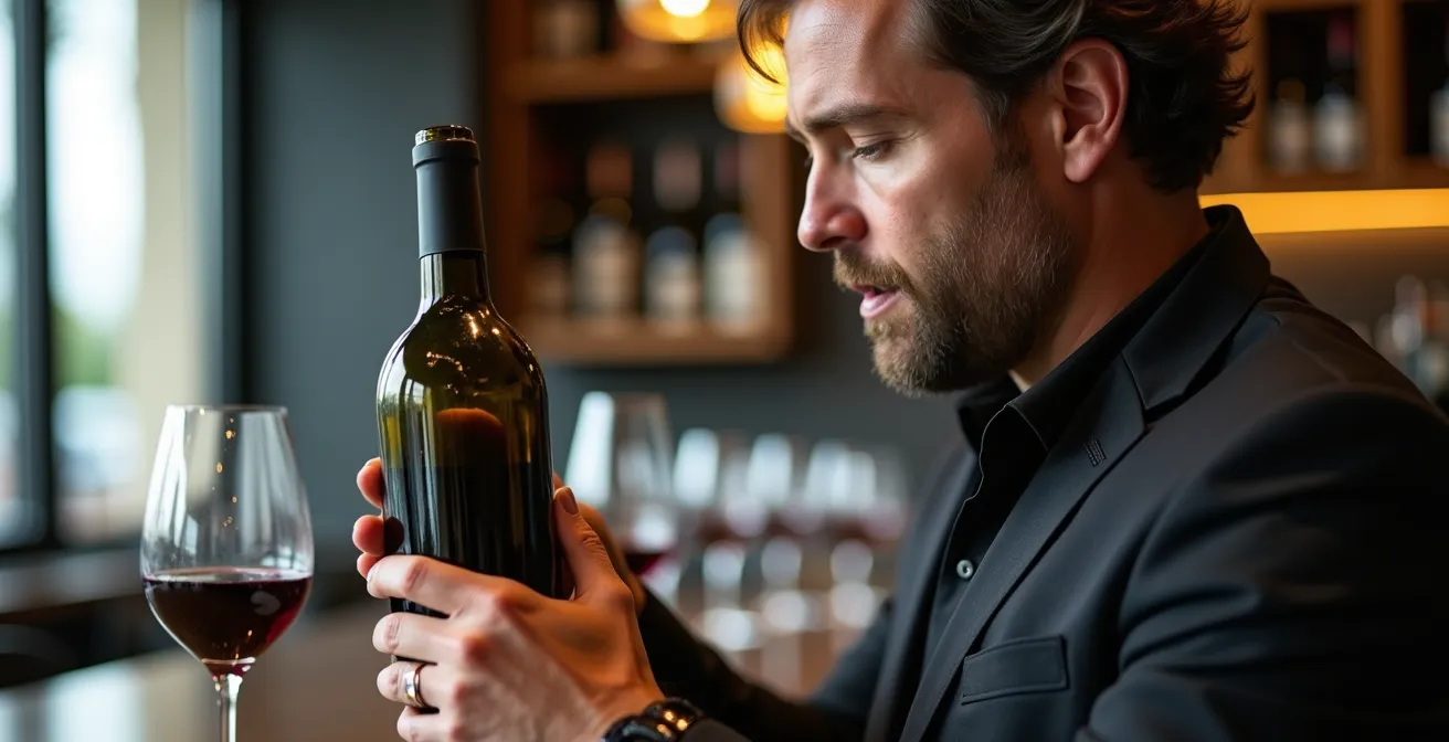 Moderne Literflasche im Mehrwegsystem für hochwertige Weine