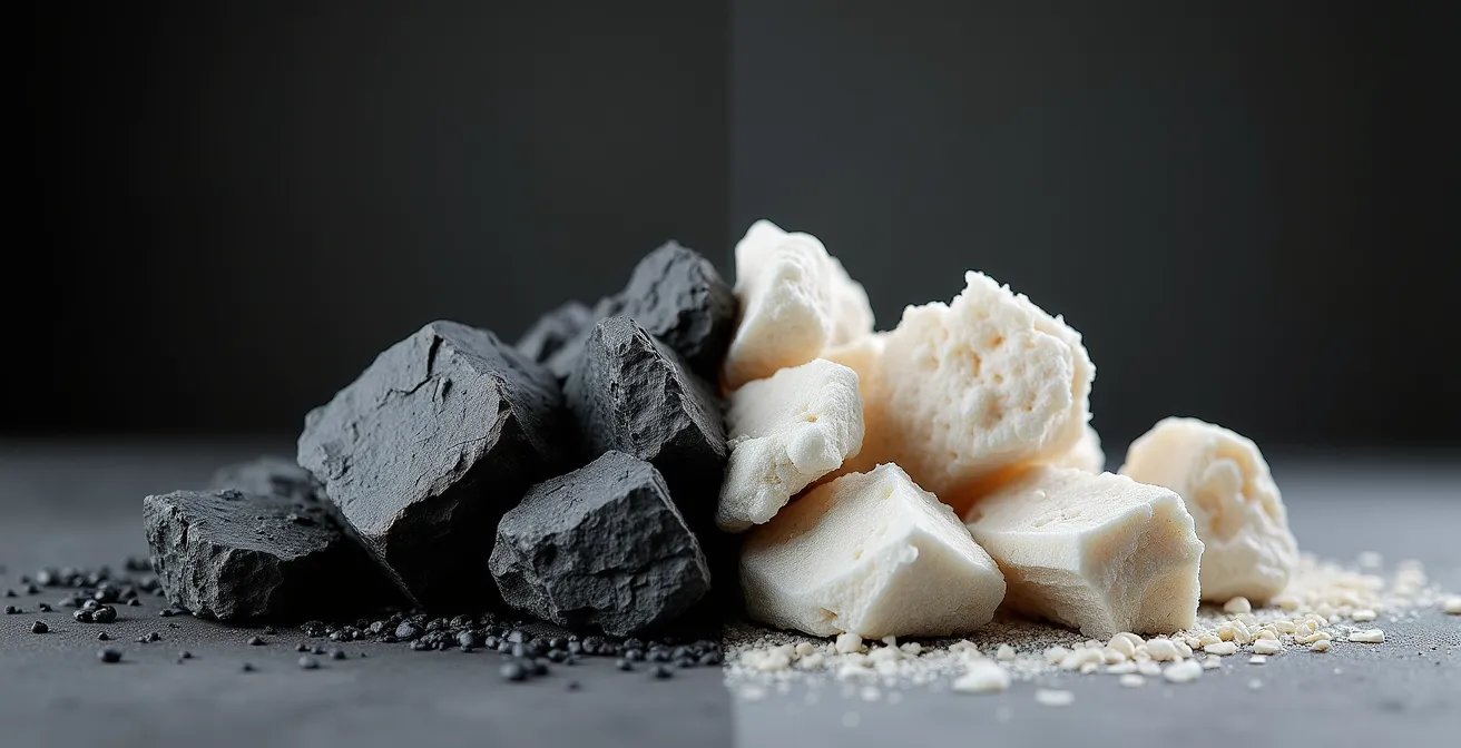 Vergleich von Schiefergestein aus der Ahr und Kalkstein aus dem Burgund