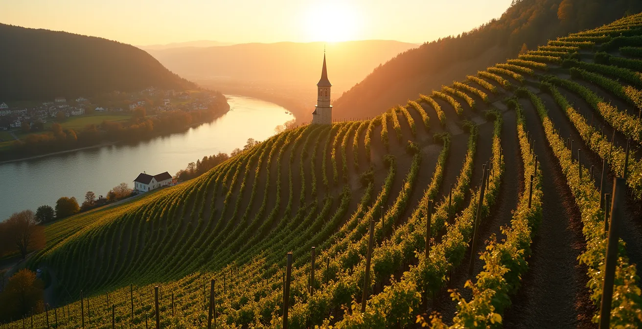 Steile Schieferhänge an der Mosel mit verschiedenen Parzellen