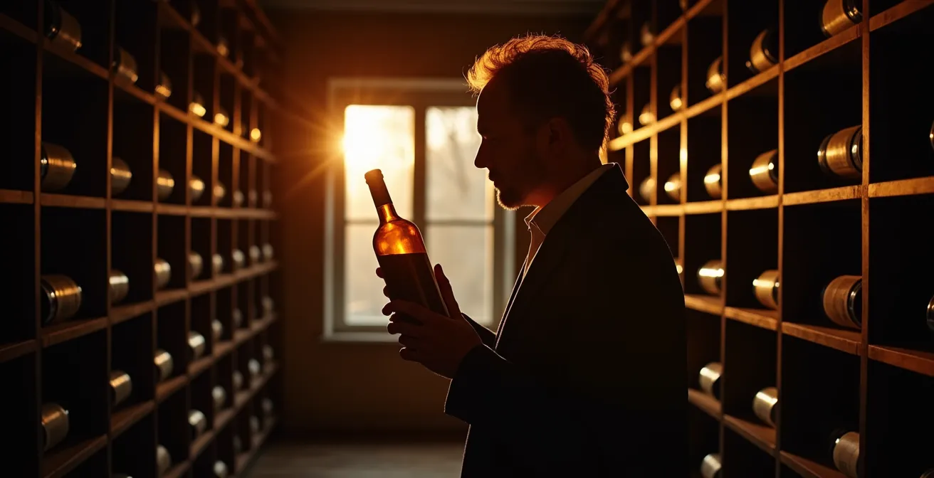 Professioneller Weinkeller als Wertanlage mit historischen Flaschen